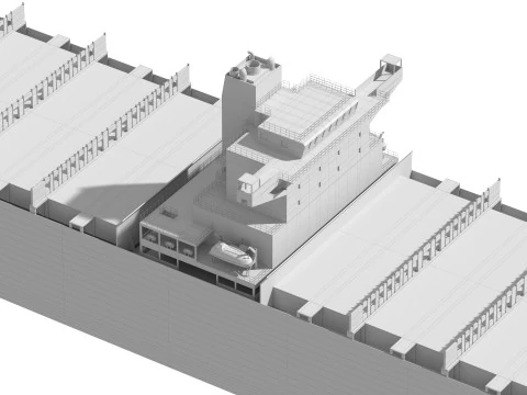 Nave mercantile AP a basso numero di poligoni Modello 3D