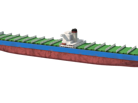 Cargo ship Low-poly AP 3D Модель