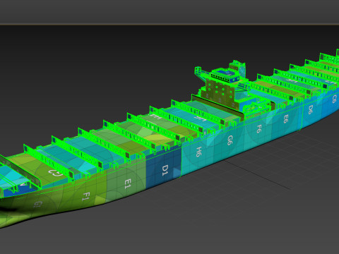 Cargo ship Low-poly AP 3D Модель