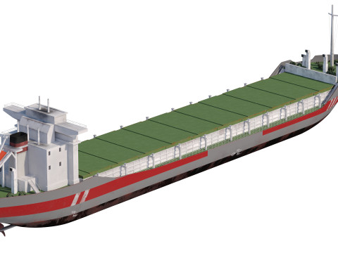 Cargo tanker ship Low-poly ap Model 3D