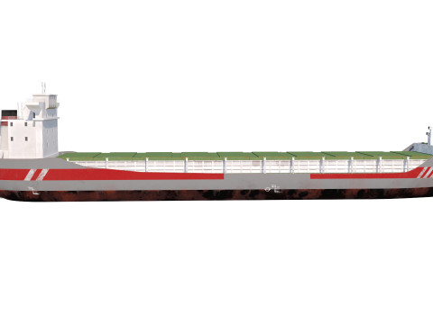 Cargo tanker ship Low-poly ap Model 3D
