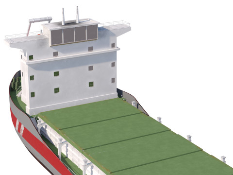 Cargo tanker ship Low-poly ap Model 3D