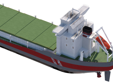 Cargo tanker ship Low-poly ap Model 3D