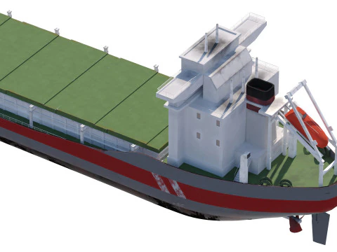 Cargo tanker ship Low-poly ap 3D Model