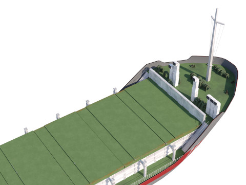 Cargo tanker ship Low-poly ap Model 3D