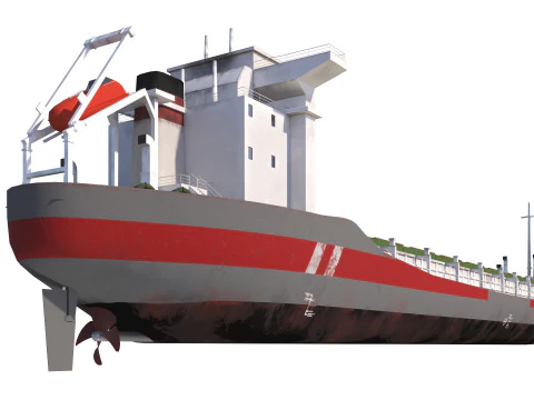 Cargo tanker ship Low-poly ap 3D Model