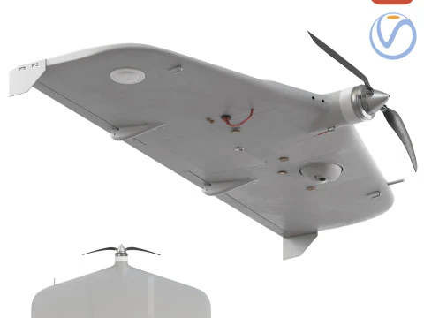 Sistema drone UAV Granat-1 Modello 3D