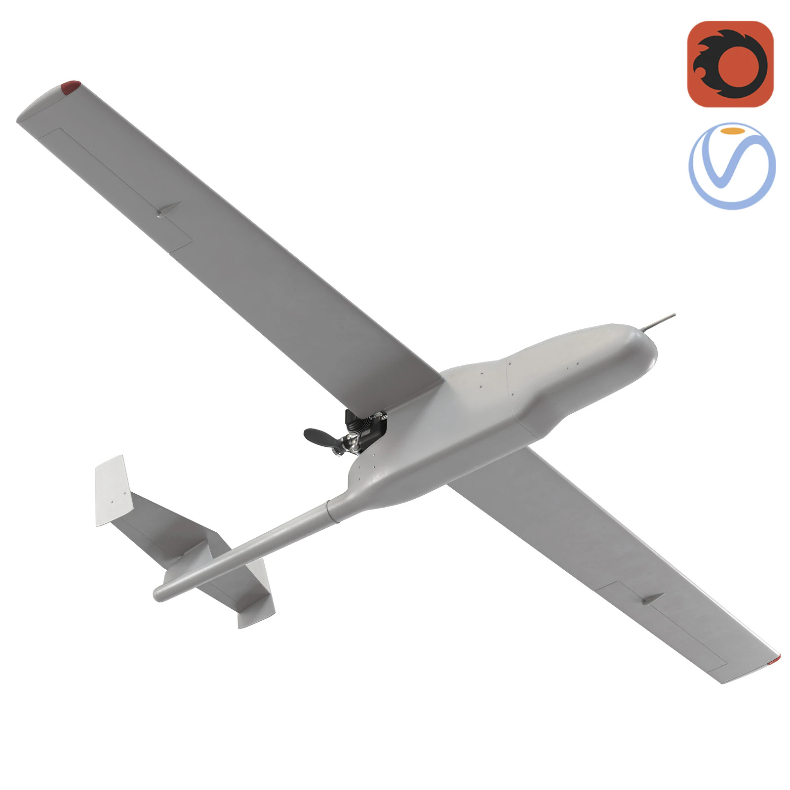 Drone portatile per monitoraggio remoto Granat-4-E Modello 3D .c4d .max .obj .3ds .fbx .stl .blend 