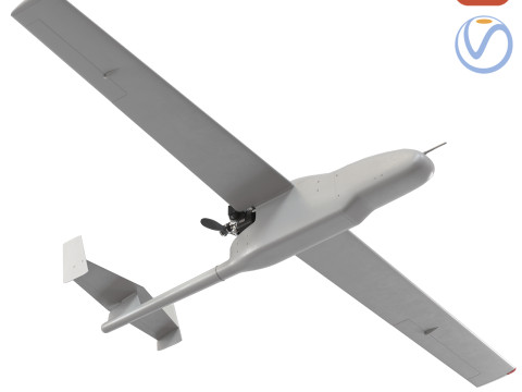 Granat-4-E portable remote monitoring drone 3D Model