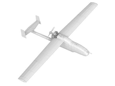 Drone portatile per monitoraggio remoto Granat-4-E Modello 3D