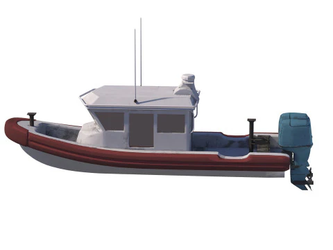 Tug Ship tugboat low poly Low-poly ap 3D Model