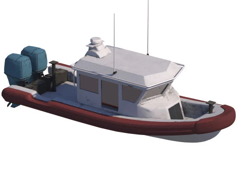 Tug Ship tugboat low poly Low-poly ap 3D Model