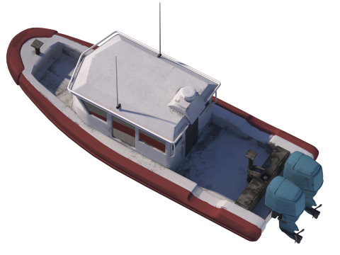 Tug Ship tugboat low poly Low-poly ap Modèle 3D