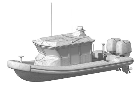 Tug Ship tugboat low poly Low-poly ap Modèle 3D