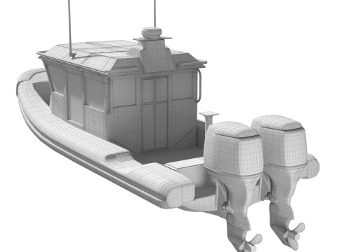 Tug Ship tugboat low poly Low-poly ap 3D Model