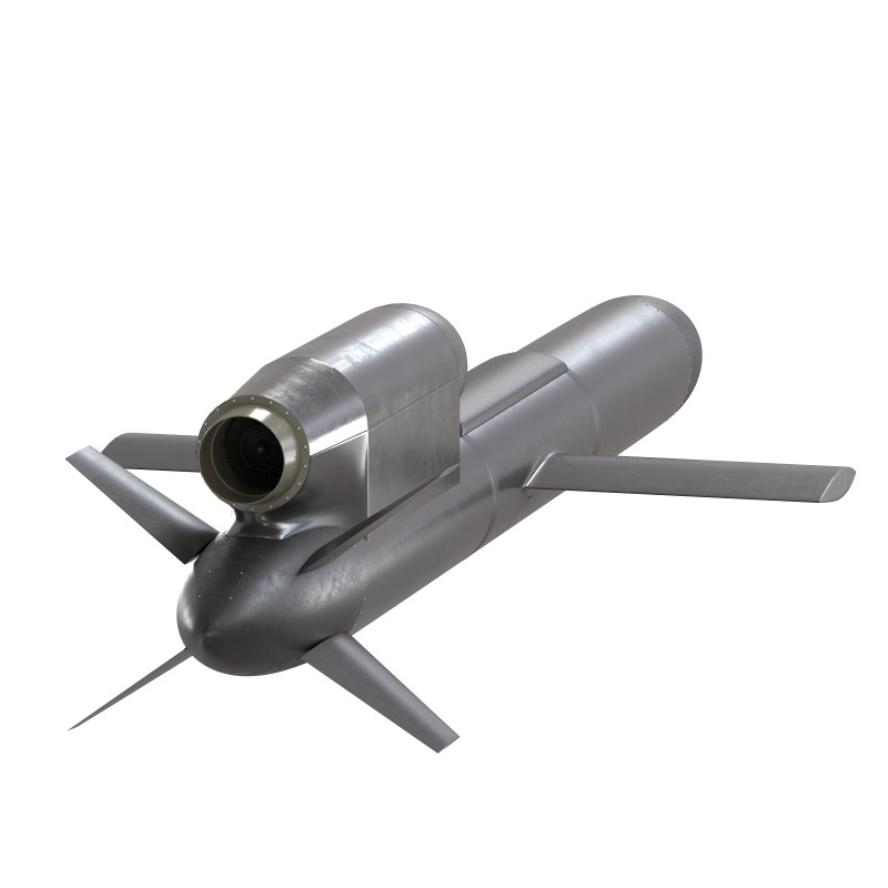 FP-5 Flamingo Ukrainian ground-launched cruise missile 3D Model .c4d .max .obj .3ds .fbx .stl .blend 