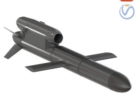 FP-5 Flamingo Ukrainian ground-launched cruise missile 3D Model