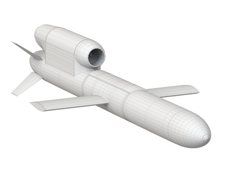 FP-5 Flamingo Ukrainian ground-launched cruise missile 3D Model