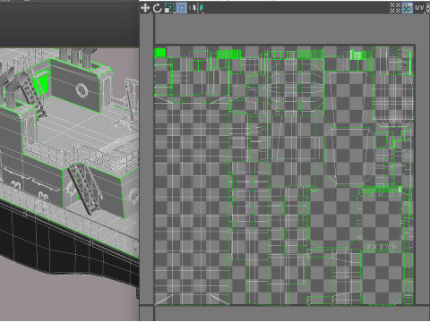 港口拖船长 3D 模型