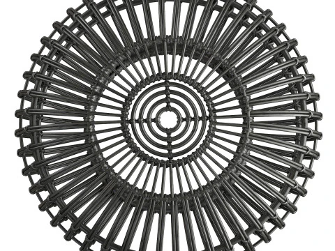 पौफ ब्लैक रोटिन ओटोमन डी सिका डिज़ाइन 3D मॉडल