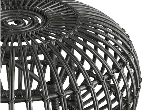 पौफ ब्लैक रोटिन ओटोमन डी सिका डिज़ाइन 3D मॉडल