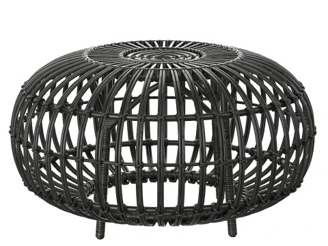 पौफ ब्लैक रोटिन ओटोमन डी सिका डिज़ाइन 3D मॉडल