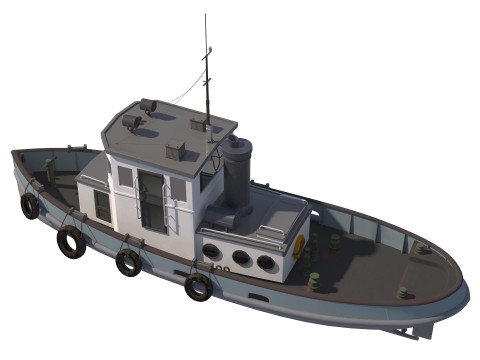 Tug boat harbor edition 3D 模型