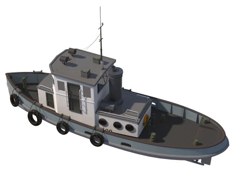 Tug boat harbor edition 3D Model