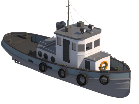 Tug boat harbor edition 3D 模型