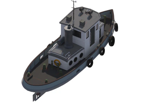 Tug boat harbor edition 3D Model