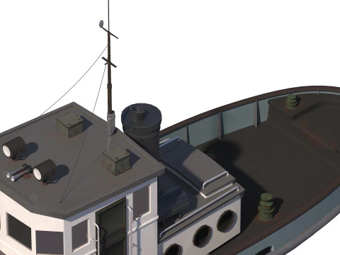 Tug boat harbor edition 3D Model