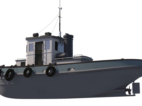 Tug boat harbor edition 3D Model