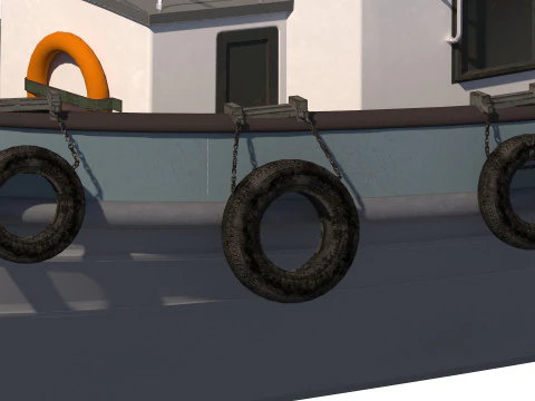 Tug boat harbor edition 3D Model