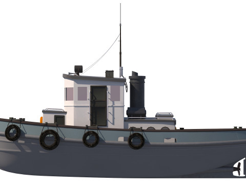 Tug boat harbor edition 3D 模型