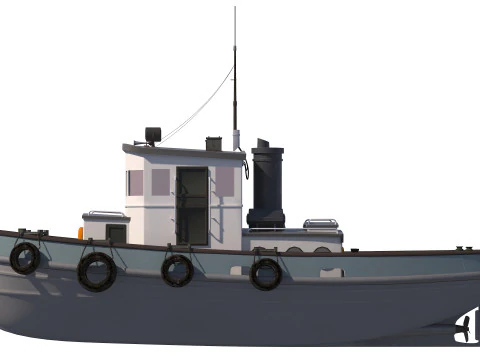 Tug boat harbor edition 3D Model