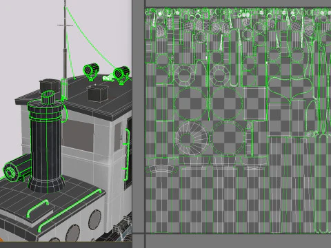 Tug boat harbor edition 3D Model