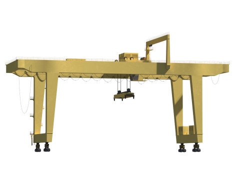 Harbor RTG Gantry crane 04 3D Model