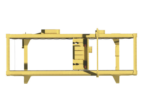 Harbor RTG Gantry crane 04 3D Model