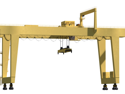 Harbor RTG Gantry crane 04 3D Model