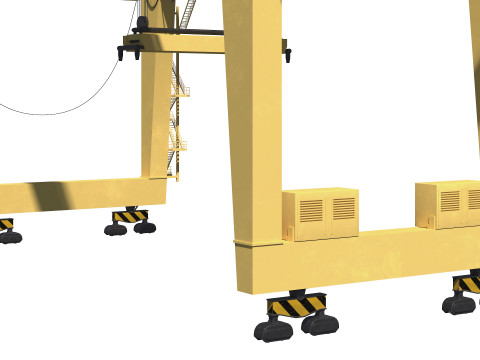 Harbor RTG Gantry crane 04 3D Model
