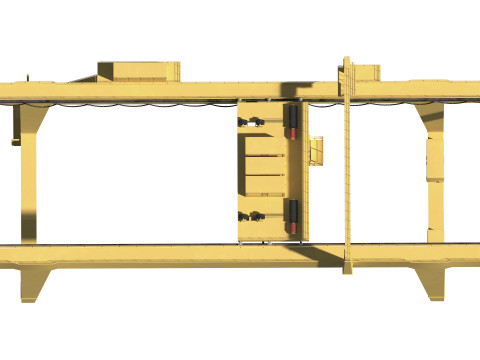 Harbor RTG Gantry crane 04 3D Model
