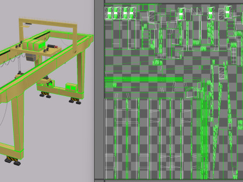 Harbor RTG Gantry crane 04 3D Model