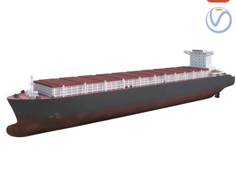 Tanker Cargo ship Low-poly AP Model 3D