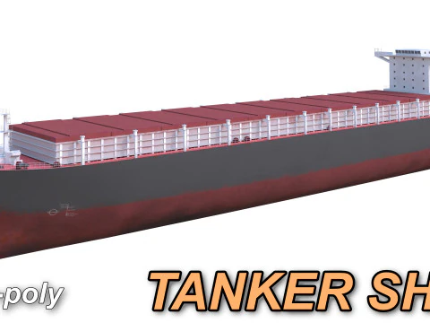 Tanker Cargo ship Low-poly AP 3D Model