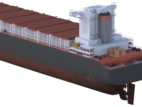 Tanker Cargo ship Low-poly AP 3D मॉडल