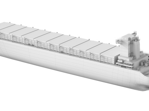 Tanker Cargo ship Low-poly AP 3D मॉडल
