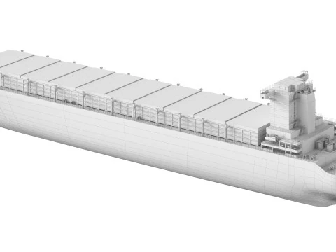 Tanker Cargo ship Low-poly AP 3D Model