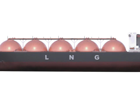 LNG Tanker Cargo Tanker Gas Carrier ship 3D Model