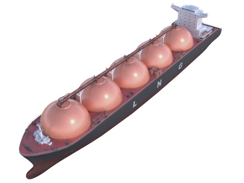 LNG Tanker Cargo Tanker Gas Carrier ship Modelo 3D