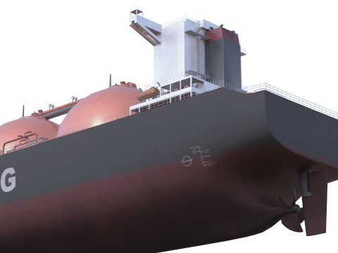 LNG Tanker Cargo Tanker Gas Carrier ship Modelo 3D